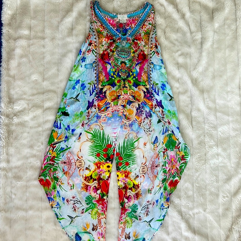 High Low Cross Overlay Top
